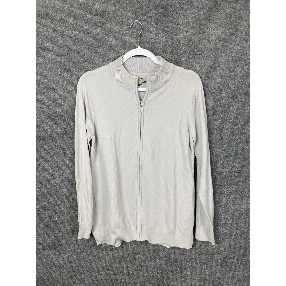 Head Golf Cardigan Men's XL Full Zip‎ Gray Long Sleeve